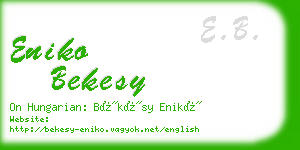 eniko bekesy business card